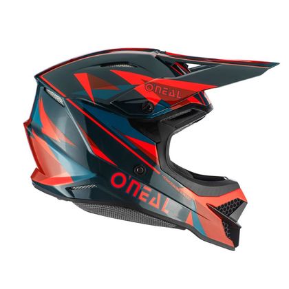 Casco de motocross O'Neal SERIES 3 - TRIZ - RED DARK GREEN GLOSSY 2020