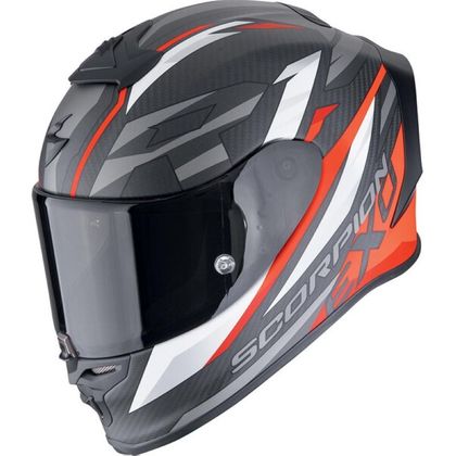 Casque intégral Scorpion Exo EXO R1 EVO CARBON AIR - RUNNER - Noir / Rouge Ref : SC1151-C7416 