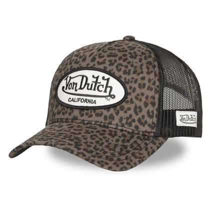 Von Dutch LEOPARD Cap - Black / Brown Ref : VDH0502 / VD/2/CB/BET-TU 