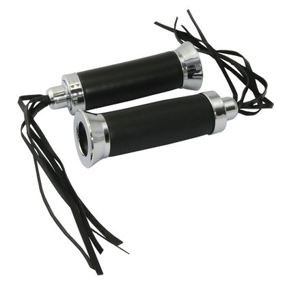 Poignées de guidon Bike It pompons Universel - Noir