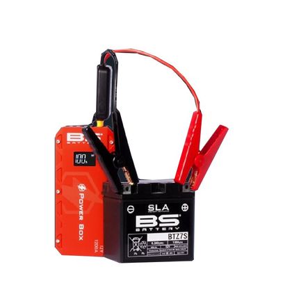 Booster di avviamento BS Battery Power Box PB-02 con caricatore USB universale - Rosso / Nero