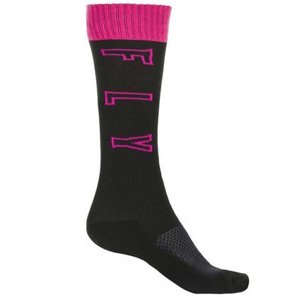 Chaussettes MX Fly MX THICK - BLACK PINK GREY Ref : FL1177 