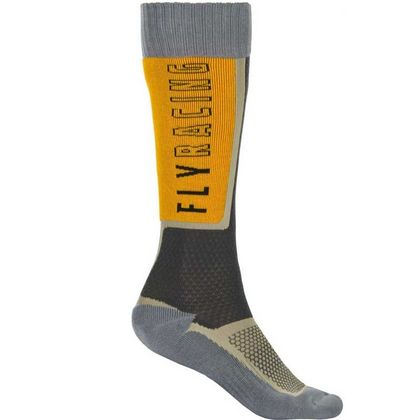 Chaussettes MX Fly MX THIN KID - BLACK GREY MOUTARDE Ref : FL1179 / 350-0510Y 