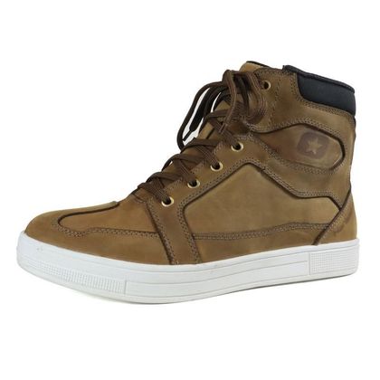 Baskets Moto Harisson BRANCO - Marron Ref : HN0205 
