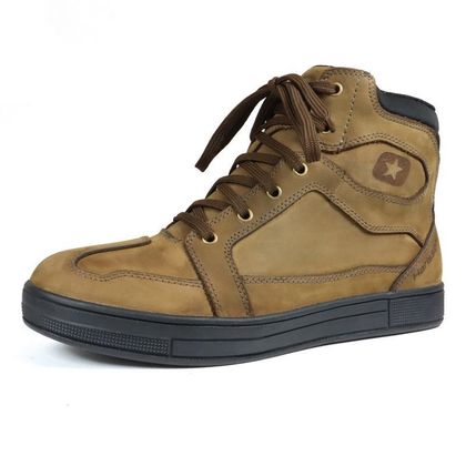 Baskets Moto Harisson BRANCO - Marron Ref : HN0204 