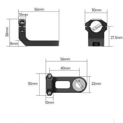 CHIGEE AIO-5/AIO-6 mirror mounting adapter M8/M10 Universal High-Tech accessories