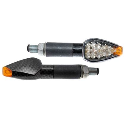 Clignotant Ermax Mini blinkers triangulaires noir blanc orange LED universel