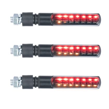 Indicatore di direzione Oxford NightSlider LED SEQUENZIALI  posteriore 3 in 1 (include 2 resistenze) universale - Nero