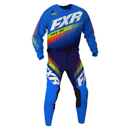 Camiseta de motocross FXR CLUTCH BLUE/NAVY/HI VIS 2021 - Azul / Amarillo