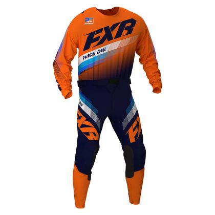Camiseta de motocross FXR CLUTCH ORANGE/MIDNIGHT 2021 - Naranja / Azul