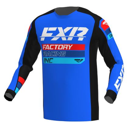 Camiseta de motocross FXR CLUTCH 2023 - Negro / Azul Ref : FXR0390 