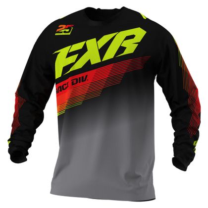 Camiseta de motocross FXR CLUTCH BLACK/GREY/HI VIS/ NUKE RED 2021 Ref : FXR0037 