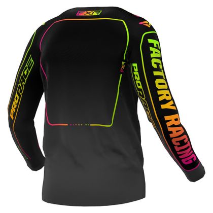 Camiseta de motocross FXR CLUTCH 24 2024 - Negro / Multicolor