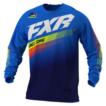 Camiseta de motocross FXR CLUTCH BLUE/NAVY/HI VIS 2021 - Azul / Amarillo Ref : FXR0029 
