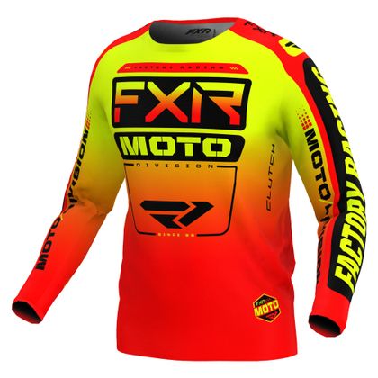 Camiseta de motocross FXR CLUTCH 24 2024 - Negro / Rojo Ref : FXR0432 