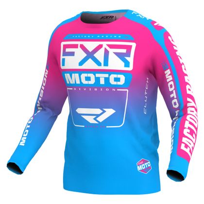 Camiseta de motocross FXR KID CLUTCH 24 - Azul / Rosa Ref : FXR0485 
