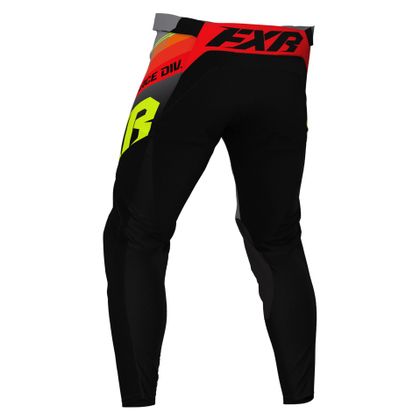Pantalón de motocross FXR CLUTCH BLACK/GREY/HI VIS/ NUKE RED 2021