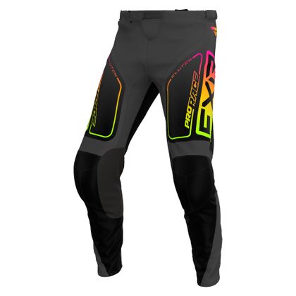 Pantalón de motocross FXR KID CLUTCH 24 - Negro / Multicolor Ref : FXR0536 