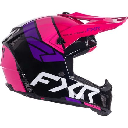 FXR CLUTCH COMP 2026 Crosshelm - Zwart / Roze