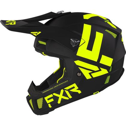 Casco de motocross FXR CLUTCH CX BLACK/HI VIS 2022 - Negro / Amarillo