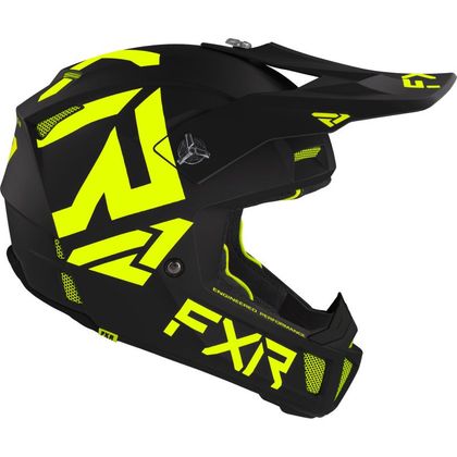 Casco de motocross FXR CLUTCH CX BLACK/HI VIS 2022 - Negro / Amarillo