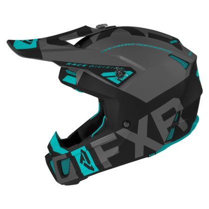 Casco de motocross FXR CLUTCH EVO BLACK/CHAR/MINT 2021