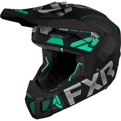 Casco de motocross FXR CLUTCH EVO BLACK/MINT 2022 - Negro / Verde