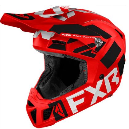 Casco de motocross FXR CLUTCH EVO LE RED/WHITE/BLACK 2022 - Rojo / Negro