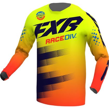 Camiseta de motocross FXR CLUTCH MIDNIGHT/HIVIS/NUKE RED 2022 - Amarillo / Naranja Ref : FXR0169 