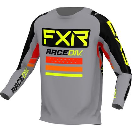 Camiseta de motocross FXR CLUTCH PRO GREY/BLACK/HIVIS 2022 - Gris Ref : FXR0157 
