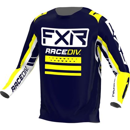 Camiseta de motocross FXR CLUTCH PRO MIDNIGHT/WHITE/YELLOW 2022 - Azul / Blanco Ref : FXR0163 