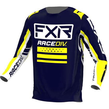 Camiseta de motocross FXR CLUTCH PRO MIDNIGHT/WHITE/YELLOW ENFANT - Negro / Amarillo Ref : FXR0209 