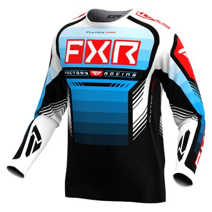 Camiseta de motocross FXR CLUTCH PRO 24 2024 - Azul / Rojo Ref : FXR0435 
