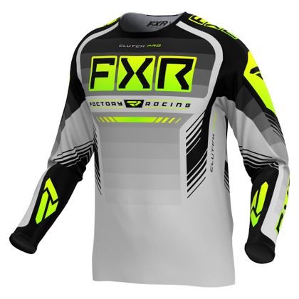 Camiseta de motocross FXR CLUTCH PRO 24 2024 - Gris / Amarillo Ref : FXR0434 