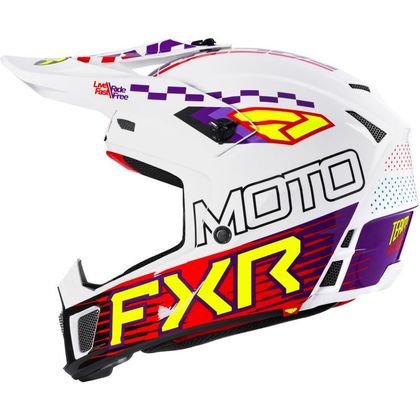 FXR CLUTCH RACE DIV 2026 Crosshelm - Wit / Paars