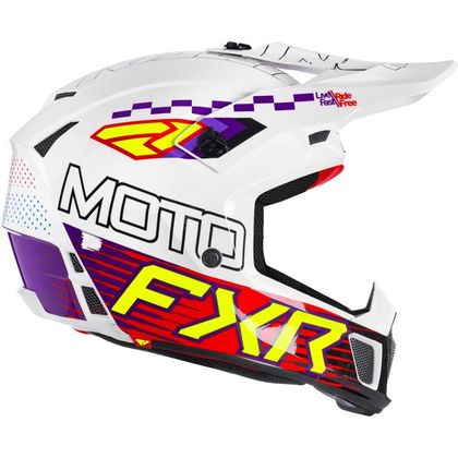 FXR CLUTCH RACE DIV 2026 Crosshelm - Wit / Paars