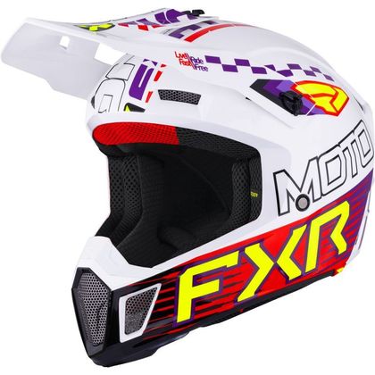 FXR CLUTCH RACE DIV 2026 Crosshelm - Wit / Paars Ref: FXR1759 