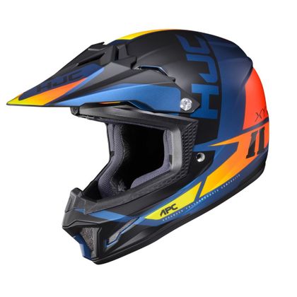Casco de motocross Hjc CL XY II - CREED - BLUE ORANGE MATT 2023 - Naranja / Azul Ref : HJ0952 