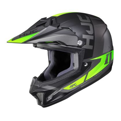 Casco de motocross Hjc CL XY II - CREED - NEON GREEN BLACK MATT 2023 - Negro / Verde