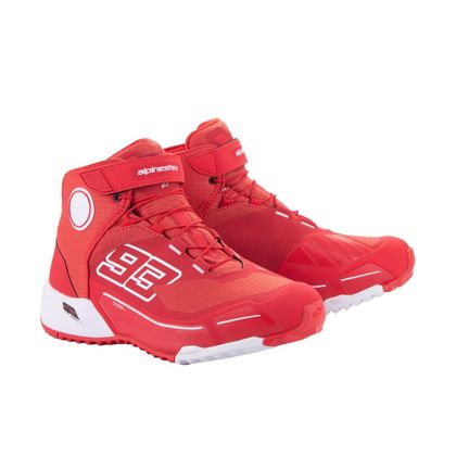 Baskets Moto Alpinestars CR-X DRYSTAR MM93 - Rouge / Blanc