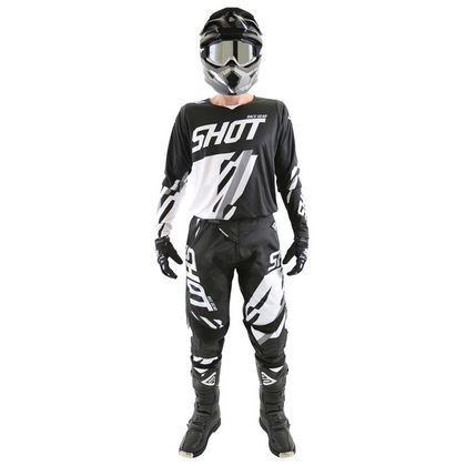 Guantes de motocross Shot CONTACT SCORE -BLACK WHITE 2019