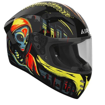 Casque intégral Airoh CONNOR - DOUBLE FACE - Noir / Jaune Ref : AR1509 