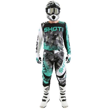 Pantalón de motocross Shot CONTACT COUNTER - WHITE GREEN 2019