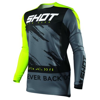 Camiseta de motocross Shot CONTACT DRAW - NEON YELLOW 2021 Ref : SO1853 