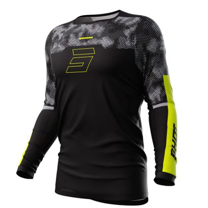 Camiseta de motocross Shot CONTACT - PATROL 2023 - Negro / Amarillo Ref : SO2507 