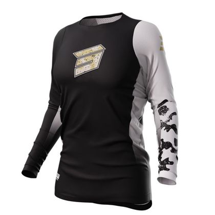 Camiseta de motocross Shot CONTACT - SHELLY 2023 - Beige / Negro Ref : SO2381 