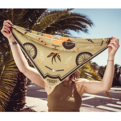 Wildust RIDE & SHINE Bandana - Weiß / Orange
