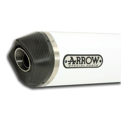 Escape completo Arrow Aluminio blanco Race-Tech terminación de carbono
