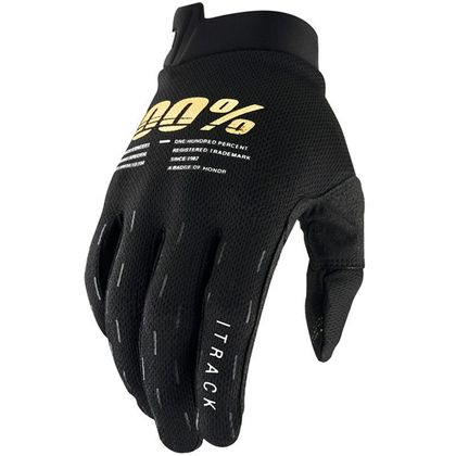 100% ITRACK JEUGD Cross handschoenen - Zwart