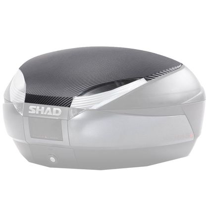 Coffre SHAD SH34 34 Litres Effet Carbone - Pour Scooter Et Moto, Avec Plaque De Fixation Universelle